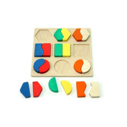 Дерев'яна іграшка геометрик вкладки половинки, ТМ Розумний Лис