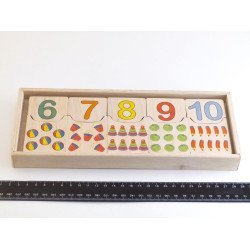 Дерев'яна іграшка половинки цифри, ТМ Розумний Лис Дерев'яна іграшка половинки цифри, ТМ Розумний Лис