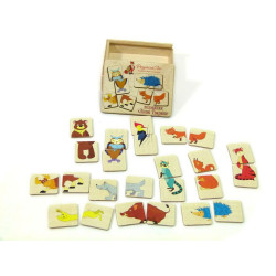 Пазли для дітей від 2х років половинки лісові тварини, ТМ Розумний Лис