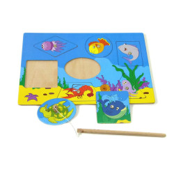 Дерев'яна іграшка рибалка геометричні фігури, ТМ Розумний Лис