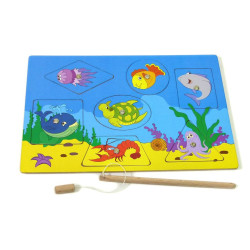 Дерев'яна іграшка рибалка геометричні фігури, ТМ Розумний Лис