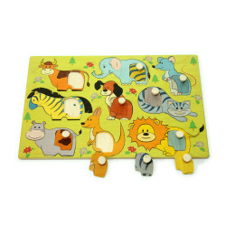Дерев'яна іграшка дощечка вкладки частина і ціле "Тварини", ТМ Розумний Лис