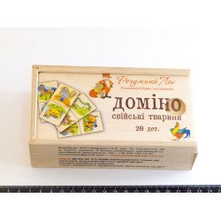Дерев'яна іграшка доміно Домашні тварини, ТМ Розумний Лис