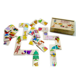 Дерев'яна іграшка доміно Половинки, ТМ Розумний Лис