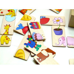 Дерев'яна іграшка доміно Половинки, ТМ Розумний Лис