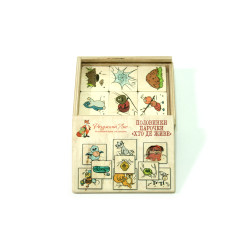 Дерев'яна іграшка половинки асоціації хто де живе, ТМ Розумний Лис