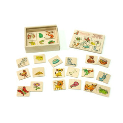 Дерев'яна іграшка половинки асоціації хто що їсть, ТМ Розумний Лис