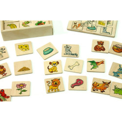 Дерев'яна іграшка половинки асоціації хто що їсть, ТМ Розумний Лис