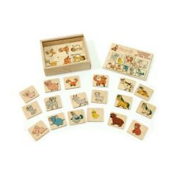 Дерев'яна іграшка половинки асоціації де чия мама, ТМ Розумний Лис