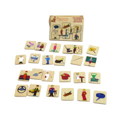 Дерев'яна іграшка половинки асоціації професії, ТМ Розумний Лис