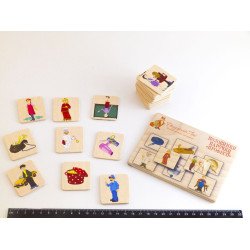 Дерев'яна іграшка половинки асоціації професії, ТМ Розумний Лис