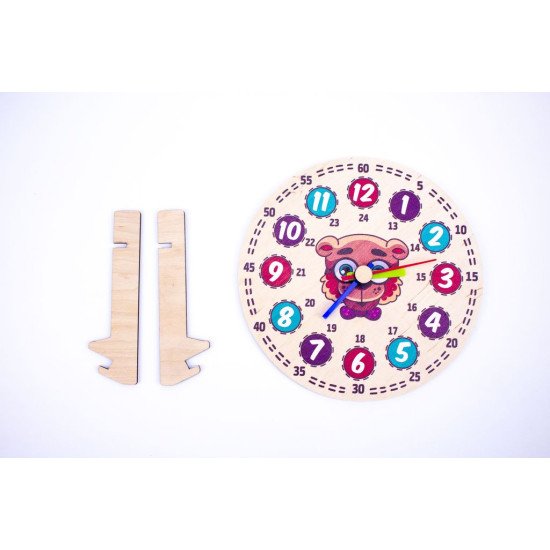 Модель демонстраційна годинник «Ведмежа» 40 см, ТМ Розумний Лис