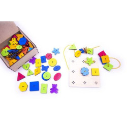 Шнурівка - сортер "Веселі гудзики", ТМ Розумний Лис