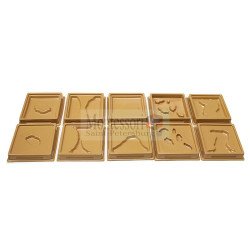 Формы рельефов - вода-суша, комплект из 10 видов