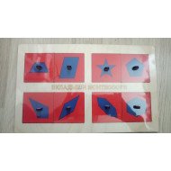 Геометрична рамка Монтессорі, 8 фігури-2 рівень