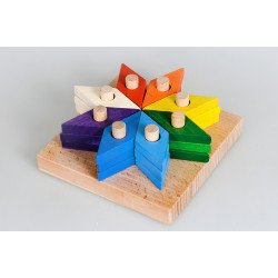 Пірамідка-мозаїка "Квітка-семиквітка", ТМ ТАТО Пірамідка-мозаїка "Квітка-семиквітка", ТМ ТАТО