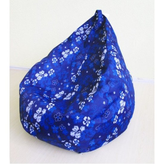Кресло груша Принт Синие Цветы 90-60 см Tia-Sport