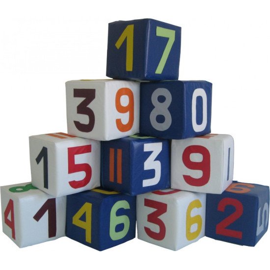 Набір кубиків Цифри різнокольорові, TIA-SPORT