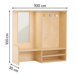 Дерев'яна вішалка для одягу Монтессорі, Tia-sport