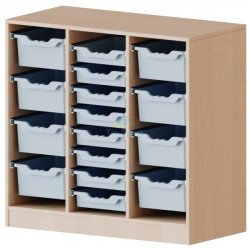 Стелаж для навчальних матеріалів з контейнерами (104,5×100×45 см), Tia-sport