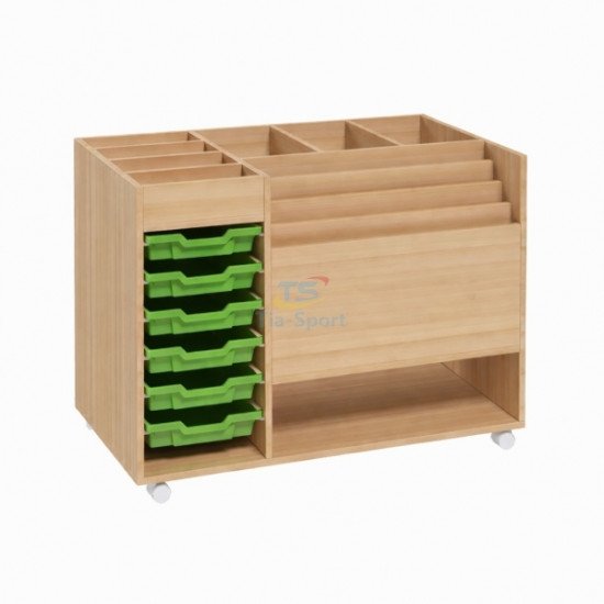 Органайзер мобільний для навчальних матеріалів з контейнерами,  Tia-Sport