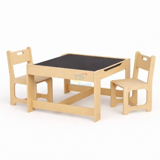 Дитячий набір меблів: стіл з двома поверхнями для малювання та 2 стільці, TIA-SPORT