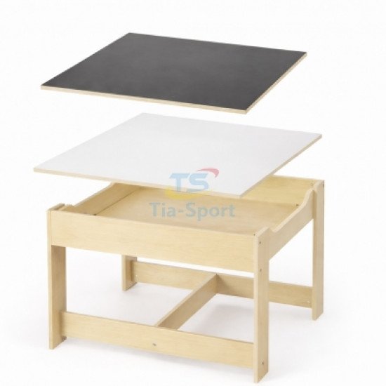 Дитячий набір меблів: стіл з двома поверхнями для малювання та 2 стільці, TIA-SPORT