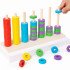 Дерев’яний математичний тренажер Кольорові рахункові стовпчики, Tia-sport