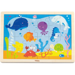 Дерев'яний пазл  Океан, 24 ел., Viga Toys Дерев'яний пазл  Океан, 24 ел., Viga Toys