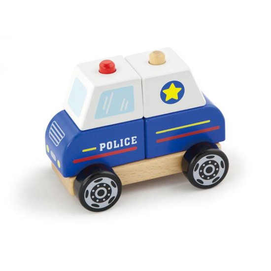 Дерев'яна пірамідка Поліцейська машинка, Viga Toys 
