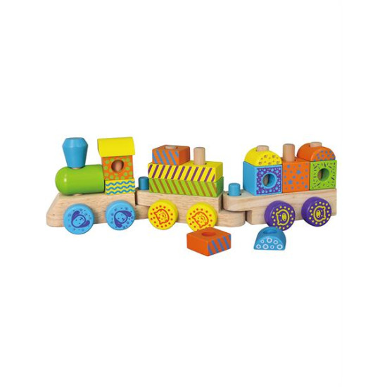 Дерев'яний поїзд-пірамідка Кубики, Viga Toys 
