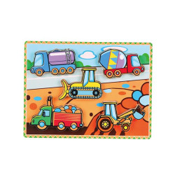 Дерев'яна рамка-вкладиш Спецмашини, Viga Toys