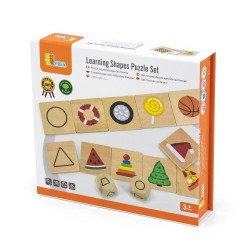 Дерев'яний пазл-гра Вивчаємо форми, Viga Toys Дерев'яний пазл-гра Вивчаємо форми, Viga Toys
