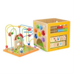 Дерев'яний бізікуб 5 в 1, Viga Toys Дерев'яний бізікуб 5 в 1, Viga Toys