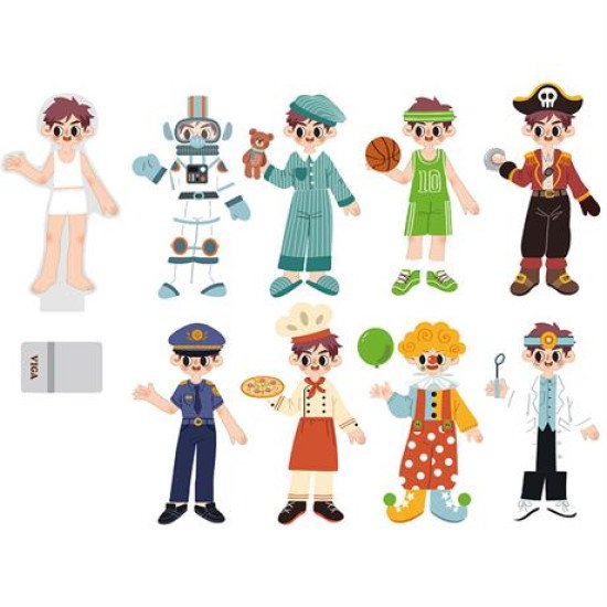 Магнітна гра Вдягни хлопчика, Viga Toys