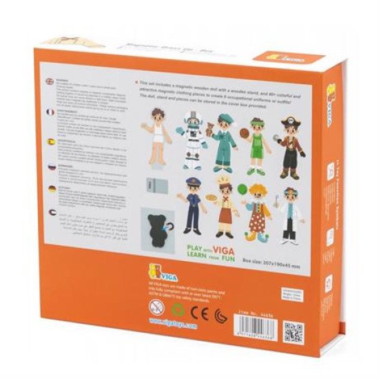Магнітна гра Вдягни хлопчика, Viga Toys