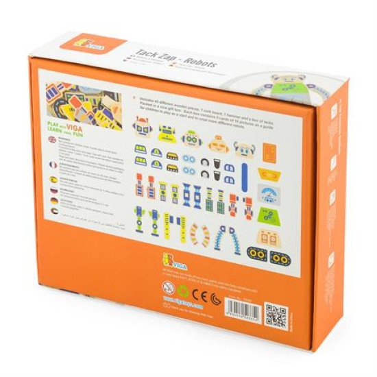 Набір для творчості Дерев'яна аплікація Робот, Viga Toys