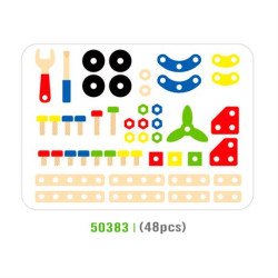 Дерев'яний конструктор 48 ел., Viga Toys Дерев'яний конструктор 48 ел., Viga Toys