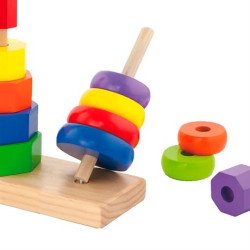 Набір дерев'яних пірамідок Три фігури, Viga Toys 