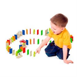 Динамічний конструктор Дерев'яне доміно 116 ел., Viga Toys 