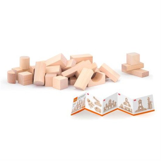 Дерев'яний кубики нефарбовані, 100 шт., 3 см, Viga Toys