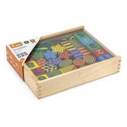 Дерев'яна шнурівка Веселі фігурки, Viga Toys Дерев'яна шнурівка Веселі фігурки, Viga Toys