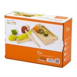Іграшкові продукти Нарізані фрукти з дерева, Viga Toys Іграшкові продукти Нарізані фрукти з дерева, Viga Toys
