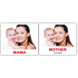 Карточки Домана «Family/Сім'я» МІНІ 40  (анг/укр.), Вундеркінд з пелюшок Карточки Домана «Family/Сім'я» МІНІ 40  (анг/укр.), Вундеркінд з пелюшок