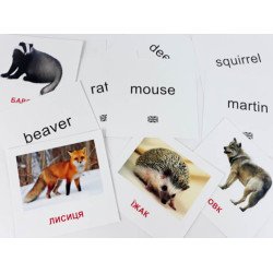 Картки міні Лісові мешканці (110х110 мм)(укр)