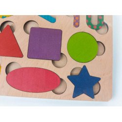 Деревяний пазл Цифри-фігури кольорові Деревяний пазл Цифри-фігури кольорові