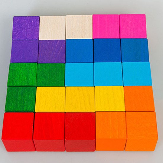 Кубики цветные 25 шт. ТАТО