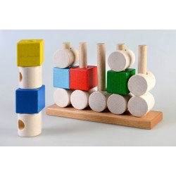 Сортер-пірамідка Кубики та циліндри, ТМ ТАТО