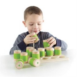 Тактильна гра Manipulatives Вагові циліндри, Guidecraft Тактильна гра Manipulatives Вагові циліндри, Guidecraft