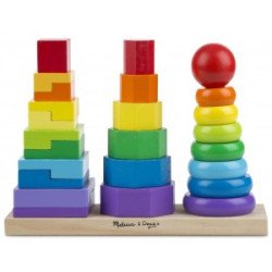 Дерев'яна геометрична пірамідка, Melissa&Doug 